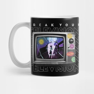 Break Your Television // Anti TV Collage Art // Break Your TV Mug